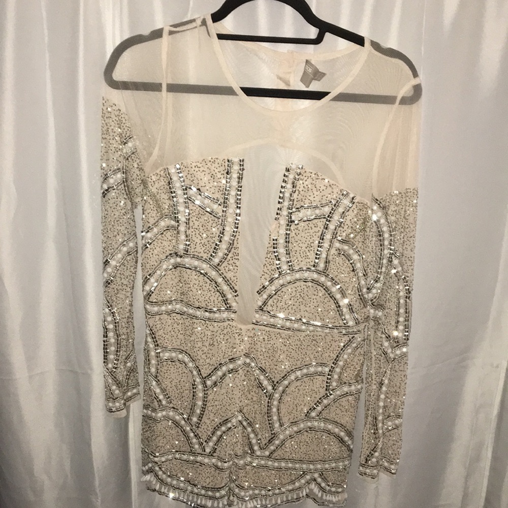 Sequin shell romper